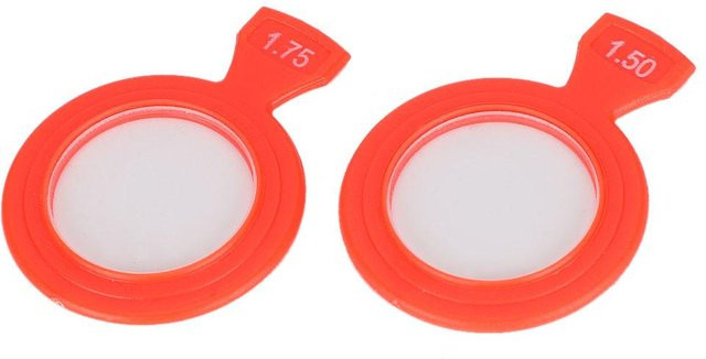 Brillen Optometrie Einsetzstück Kunststoff, 2 Stück, white, orange - Bild 1