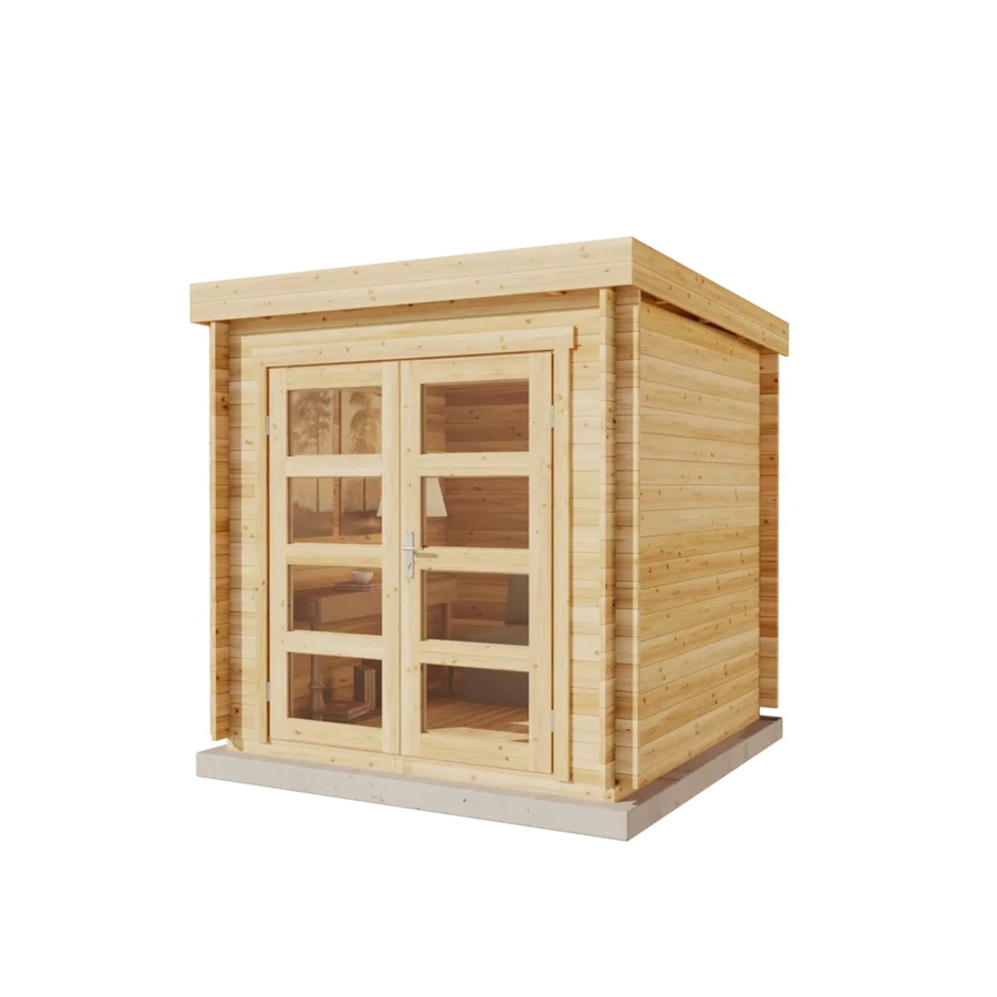 Alpholz Gartenhaus Set Paloma petit Naturbelassen mit Dacheindeckung und Fußboden B/T: 234 x 234 cm - Bild 2