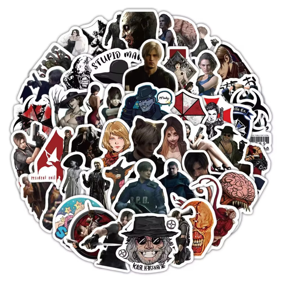 Resident Evil Graffiti-Sticker für DIY Scrapbook, Tagebuch und Handyhüllen, Mehrfarbig - Bild 3
