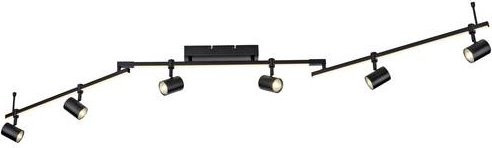 Paul Neuhaus LED-Deckenleuchte Barik 6-flammig Schwarz 42 W B: 188 cm, T: 14 cm - Bild 1
