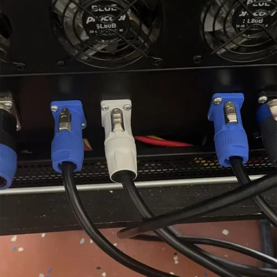 10 Stück FRHY PowerCON Typ A NAC3FCA+NAC3MPA-1 Chassis-Stecker-Panel-Adapter 3-polig für Audio-Bühnengeräte, Pro-Beleuchtungs- und DMX-Systeme - Bild 3