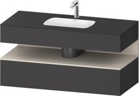 Duravit Qatego Einbauwaschtisch-Möbel-Set in Tau und Grau, B/T/H: 120 x 55 x 60 cm - Bild 1