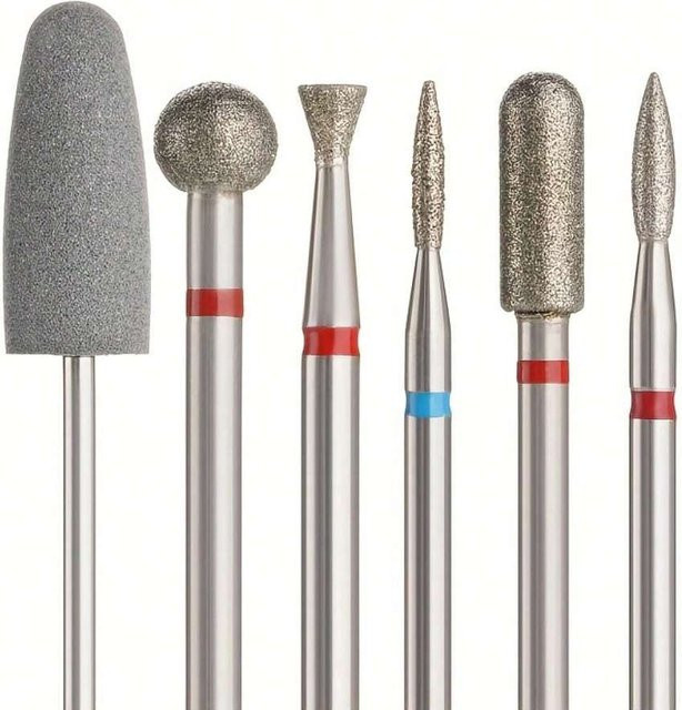 Asentale Maniküre Set, 6-teilig, Diamant Sand Nagel Bohrer Bits - Bild 1