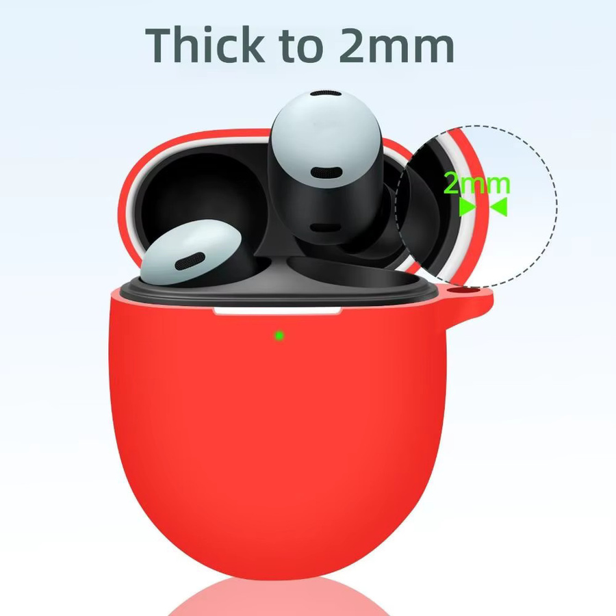 Silikon-Kopfhörer-Abdeckung für Google Pixel Buds Pro in Rot, stoßfeste Hülle für kabellose Bluetooth-Ohrhörer - Bild 4