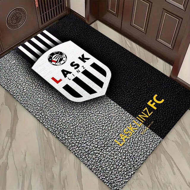 NuanSue Home LASK LINZ LOGO Teppich, Schwarz, B/T: 60 x 40 cm - Bild 1