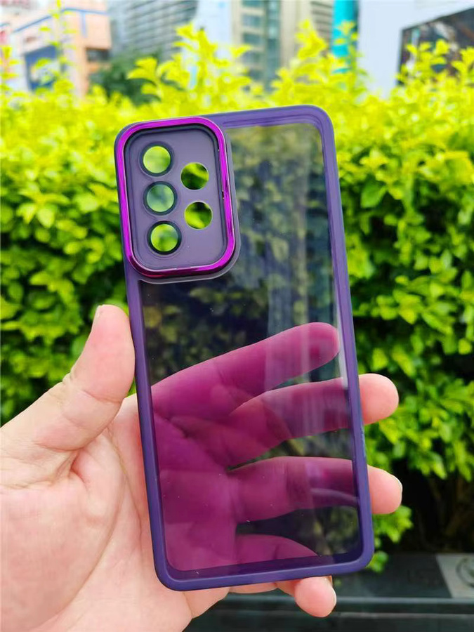 Stoßfeste Silikon-Handyhülle für Samsung Galaxy A73 5G in Purple mit Beschichtung - Bild 1