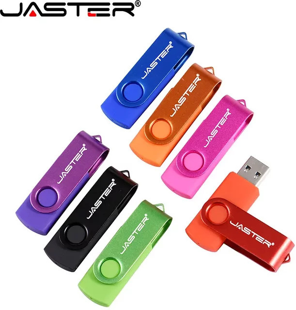 JASTER USB 2.0 Flash-Laufwerk Drehbares High Speed Pendrive Schwarz Wasserdicht - Bild 1