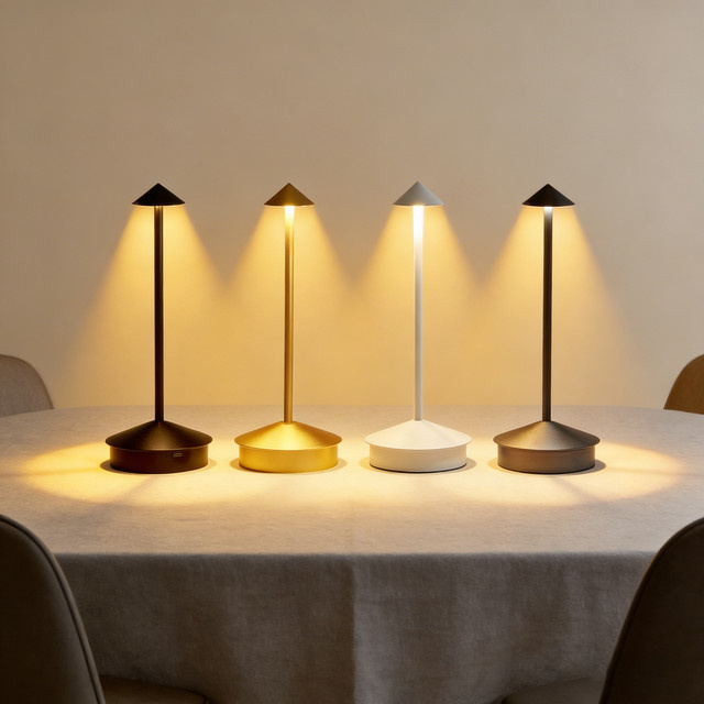 Dimmbare LED Tischlampe von ggbingo mit Touch-Funktion und wiederaufladbarem Akku für Esszimmer und Schreibtisch - Bild 1