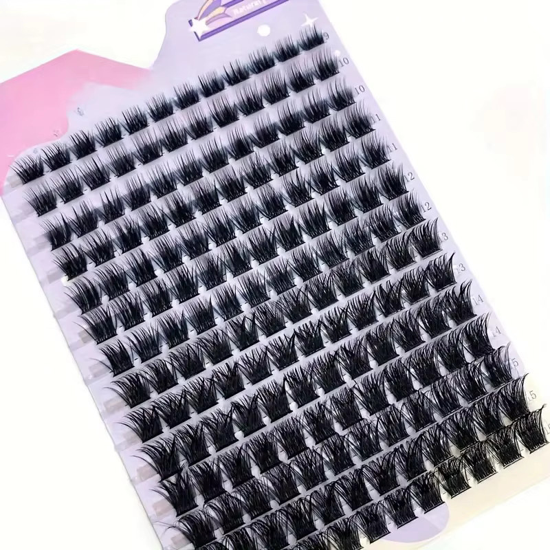 LIMEIKAI Faux Nerz Wimpern Cluster, 168 Stück, D Curling, 9-16mm, Unisex - Bild 5