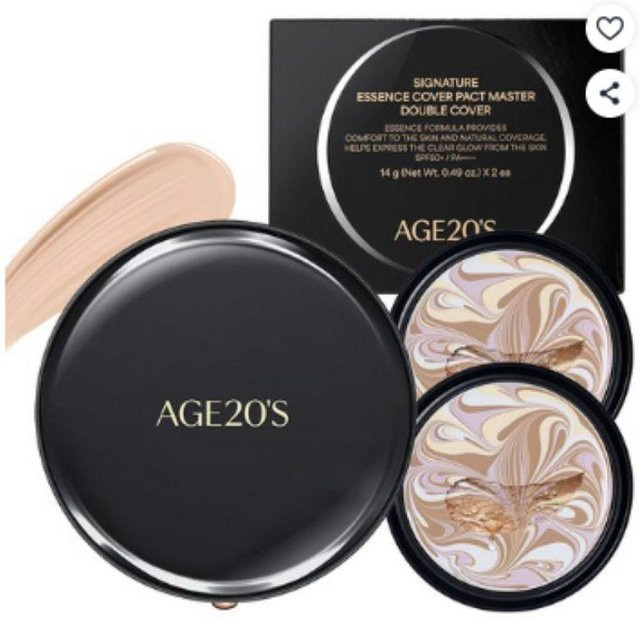 AGE 20's Signature Essence Cover Pact Master Double Cover Puder, No.21, 14g + 2x 14g Nachfüllpackung - Bild 1