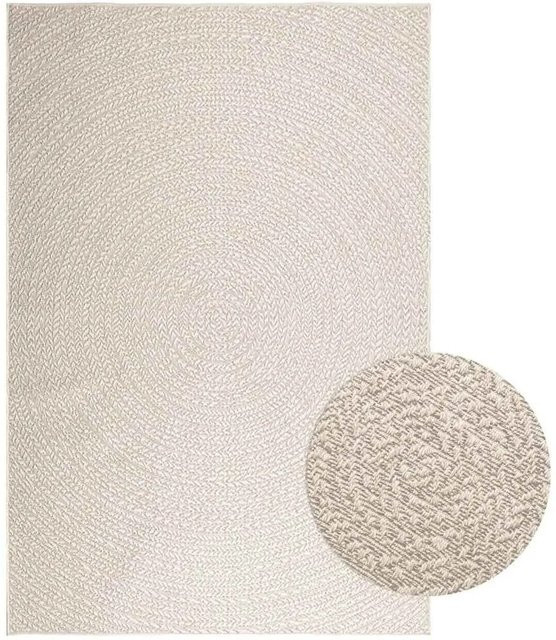 vidaXL Teppich ZIZUR in Creme mit Jute-Optik für Innen und Außen, B: 160 cm, T: 230 cm - Bild 1
