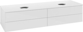 V&B Waschtischunterschrank Antao mit Beleuchtung, Farbe: Weiß lackiert, B/T: 160 x 50 cm - Bild 1