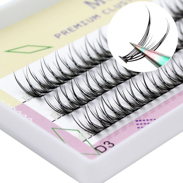 MUYD Künstliche Wimpern, Schwalbenschwanz-Verlängerung, Black, Unisex - Bild 1