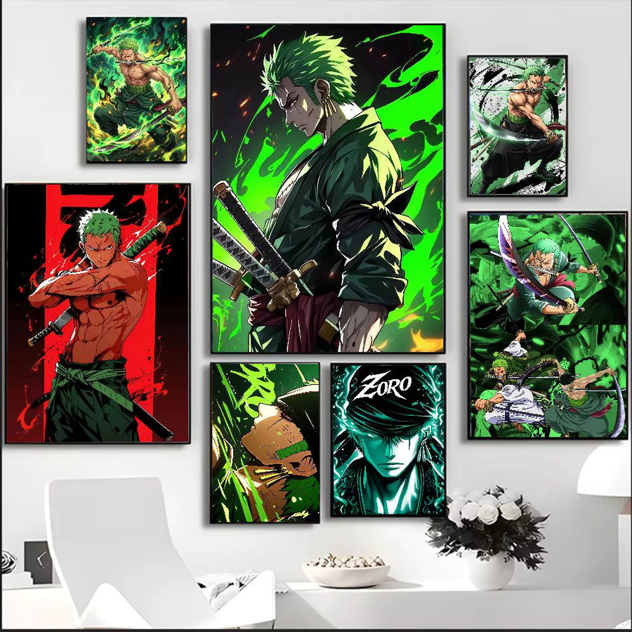One Piece Zoro Anime Swordsman Poster von Bandai als wasserfeste Wandillustration in Mehrfarben - Bild 4