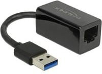 Delock USB-A auf RJ45 Ethernet Adapter, 1 Gbit/s, Schwarz, Länge: 12,7 cm - Bild 1