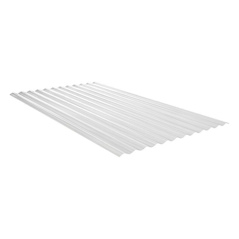 Lichtplatte Polycarbonat Welle 76/18 von Friedrich von Lien AG, klar, 5 Stück, Breite: 111,6 cm, Länge: 200 cm, Stärke: 1,4 mm - Bild 1