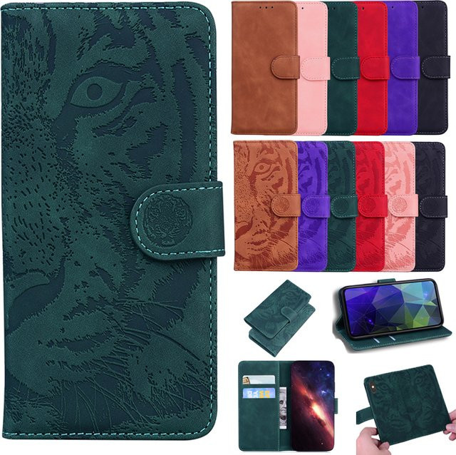 Leder Schutzhülle Flip Wallet Case mit Standfunktion für Samsung Galaxy S23 S24 S25 S26 Ultra FE Plus Edge in Purple - Bild 1