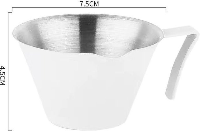 NATAWA Messbecher aus Edelstahl mit Skala und scharfem Ausguss, Silber, 100 ml - Bild 1