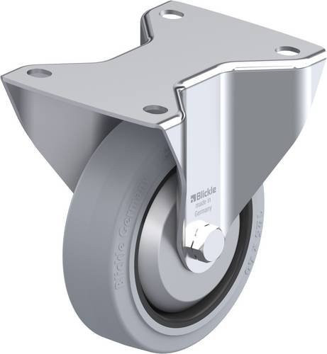 Blickle Bockrolle BK-POEV 125R-3-SG-FA in Schwarz und Grau mit 125 mm Rad-Durchmesser und 250 kg Tragfähigkeit - Bild 1