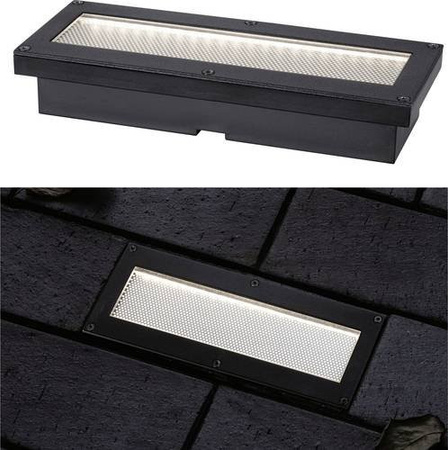 Paulmann Domenic Solar-Bodeneinbauleuchte in Schwarz mit warmweißem LED-Licht