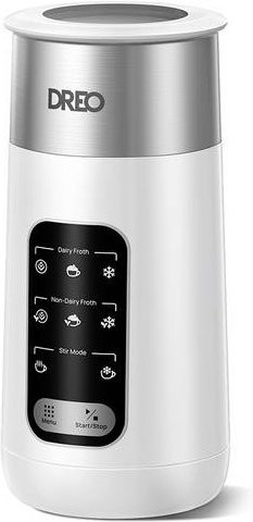 Dreo Elektrischer Milchaufschäumer DR-KMF002 in Weiß mit Edelstahl-Elementen, 270 ml - Bild 1