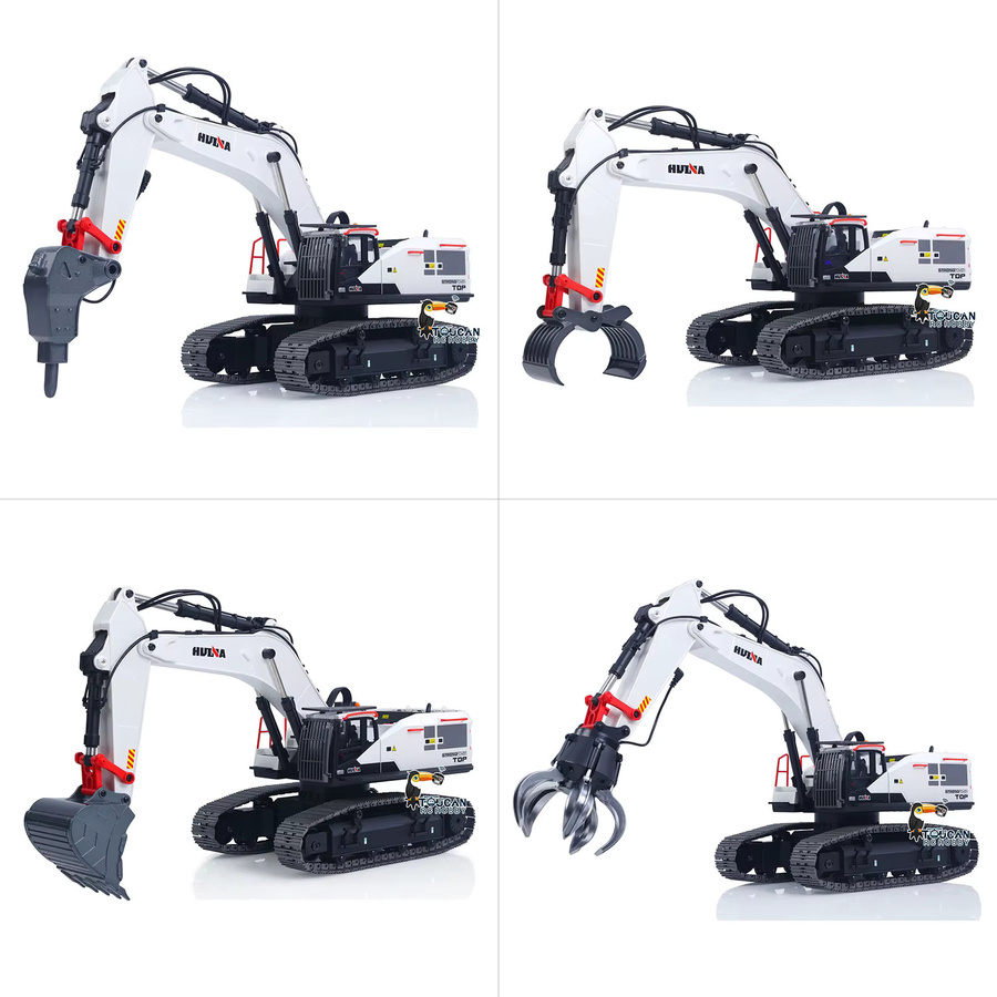 HUINA RC Bagger, Metall, 1:14, mit Licht und Sound, Spielzeug Auto - Bild 3