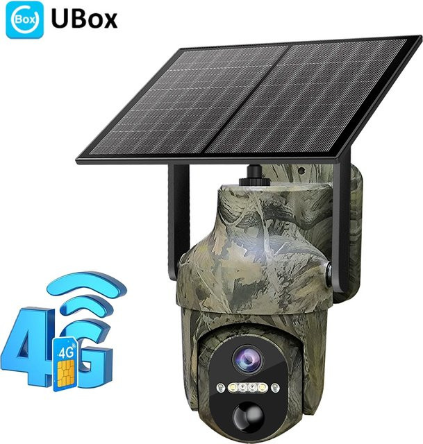 REHENTINT Solar Wildlife Kamera mit 2K 3MP Auflösung, 4G LTE Sim Karte, Bewegungserkennung und Nachtsicht, Multicolor - Bild 1