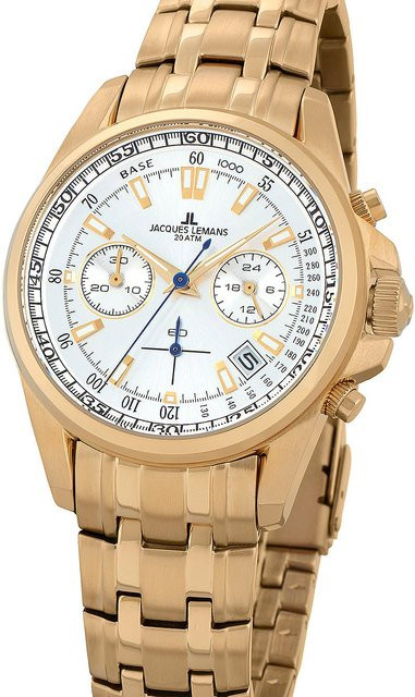 Jacques Lemans Chronograph, Quarz, Edelstahl, 40 mm, Herren, 20 ATM - Bild 1