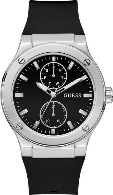 Guess Armbanduhr, Quarz, Edelstahl, Silber, 45 mm, Herren - Bild 1
