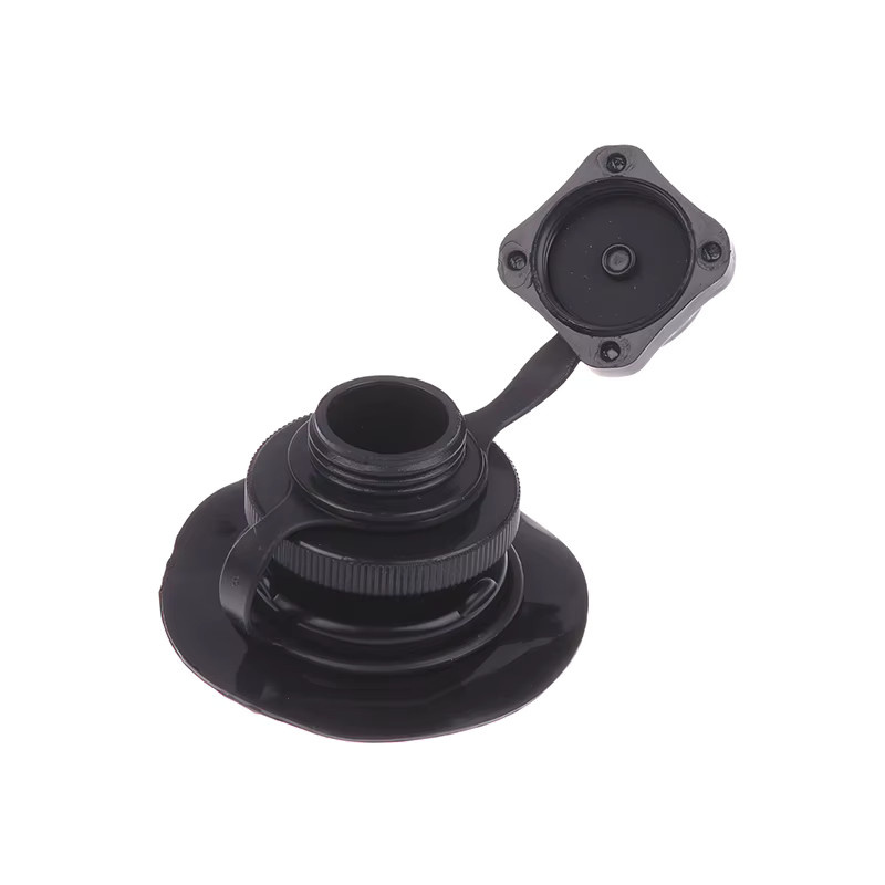 Intex 2-in-1-Ventil mit PVC-Basis für achteckige Ventile, Schlauchboote und Luftbetten, Schwarz - Bild 3