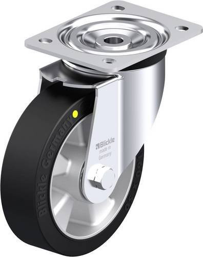 Blickle L-ALEV 160K-EL Stahlblech-Lenkrolle in Silber, Rad-Durchmesser: 160 mm, Tragfähigkeit: 400 kg - Bild 1