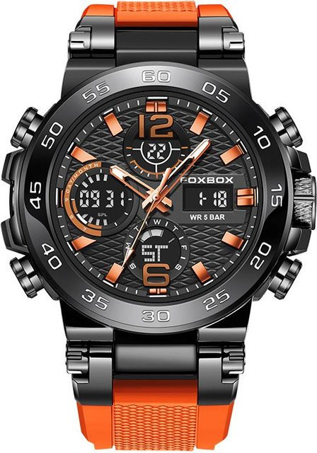 LIGE Digitaluhr, Quarz, Kunststoff, orange, Herren - Bild 1
