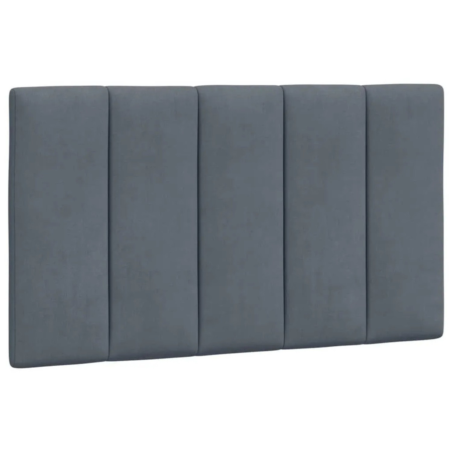 vidaXL Kopfteil-Kissen Hanko Dunkelgrau aus Samt, Breite: 90 cm, Höhe: 45 cm, Tiefe: 3 cm - Bild 2