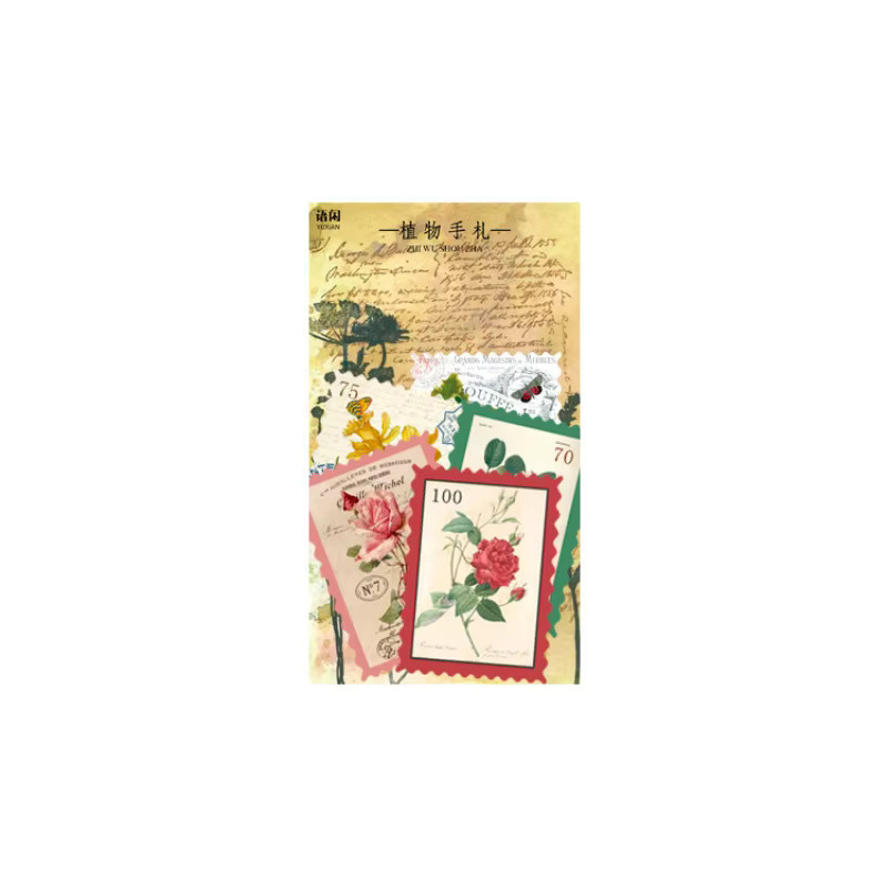 60 Blatt Vintage-Stempel-Aufkleber-Set mit Poststempelmuster in Multicolour für Tagebuch, Scrapbook und DIY-Bastelarbeiten aus Papier - Bild 5