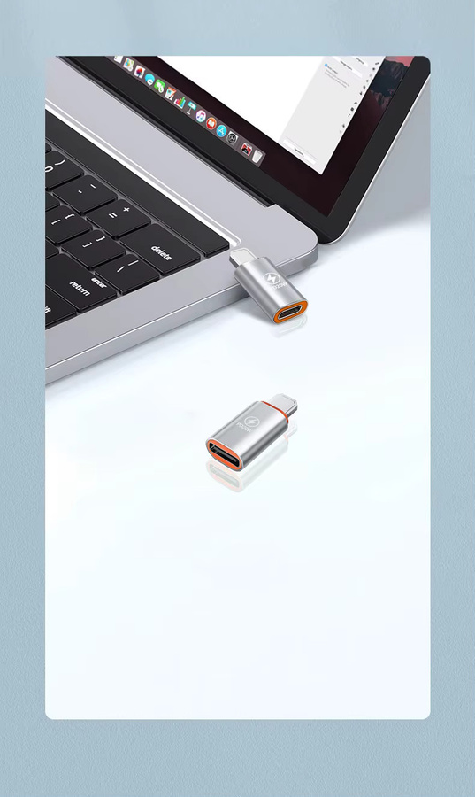 OTG-Adapter für iOS Lightning auf USB-C mit 20W Schnellladefunktion PD, Schwarz - Bild 4
