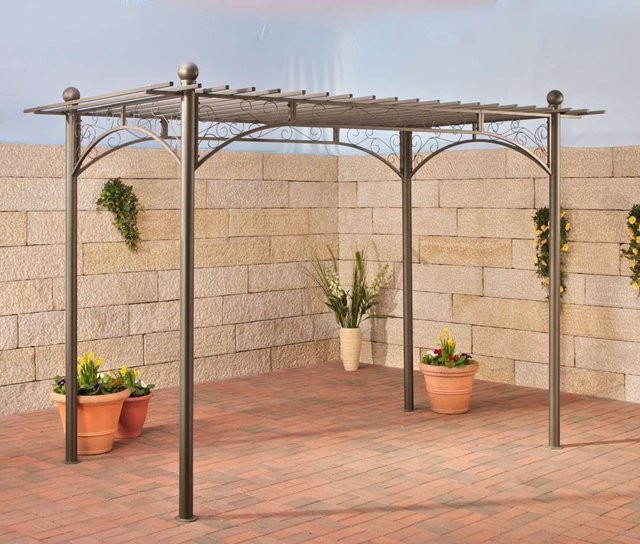 TPFGarden Rosenbogen Upla aus Stahl in Anthrazit, Höhe: 228 cm, Breite: 186 cm, Tiefe: 310 cm - Bild 1