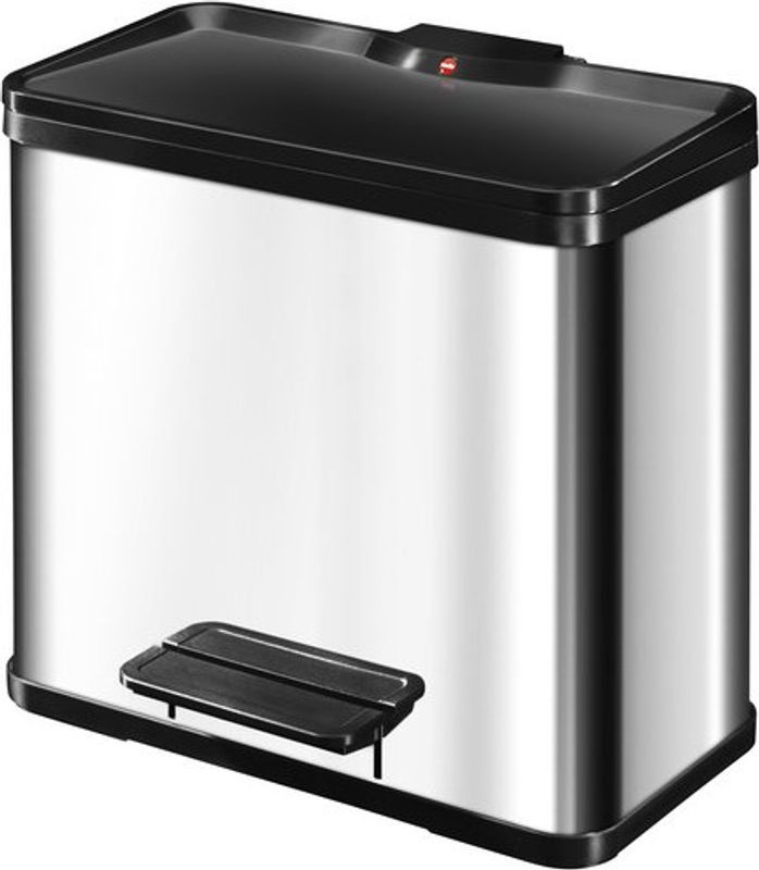 Hailo Öko trio plus L Tretabfalltrenner aus Edelstahl und Kunststoff in Silber, 3 x 9 l, B: 47,0 cm, H: 43,0 cm, T: 34,0 cm - Bild 3