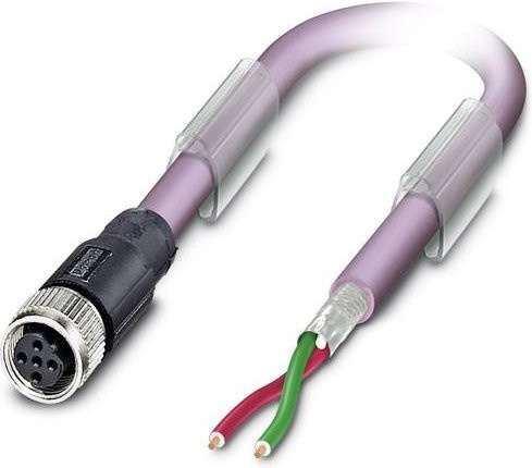 Phoenix Contact Sensor-Aktor-Datensteckverbinder M12 Buchse gerade, 2-polig, lila, 15,00 m - Bild 1