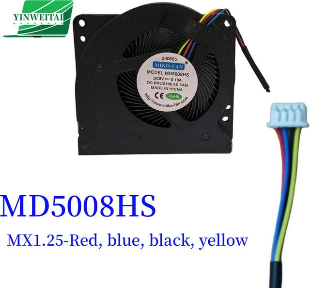 YINWEITAI CPU-Kühlerlüfter in Schwarz, DC 5 V 0,25 A, kompatibel mit 5008 MD5008HS YT5008MS AGE05010F05H - Bild 1