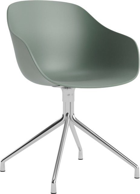 HAY About A Chair AAC 220 mit Armlehnen in Grün und Aluminiumgestell - Bild 1