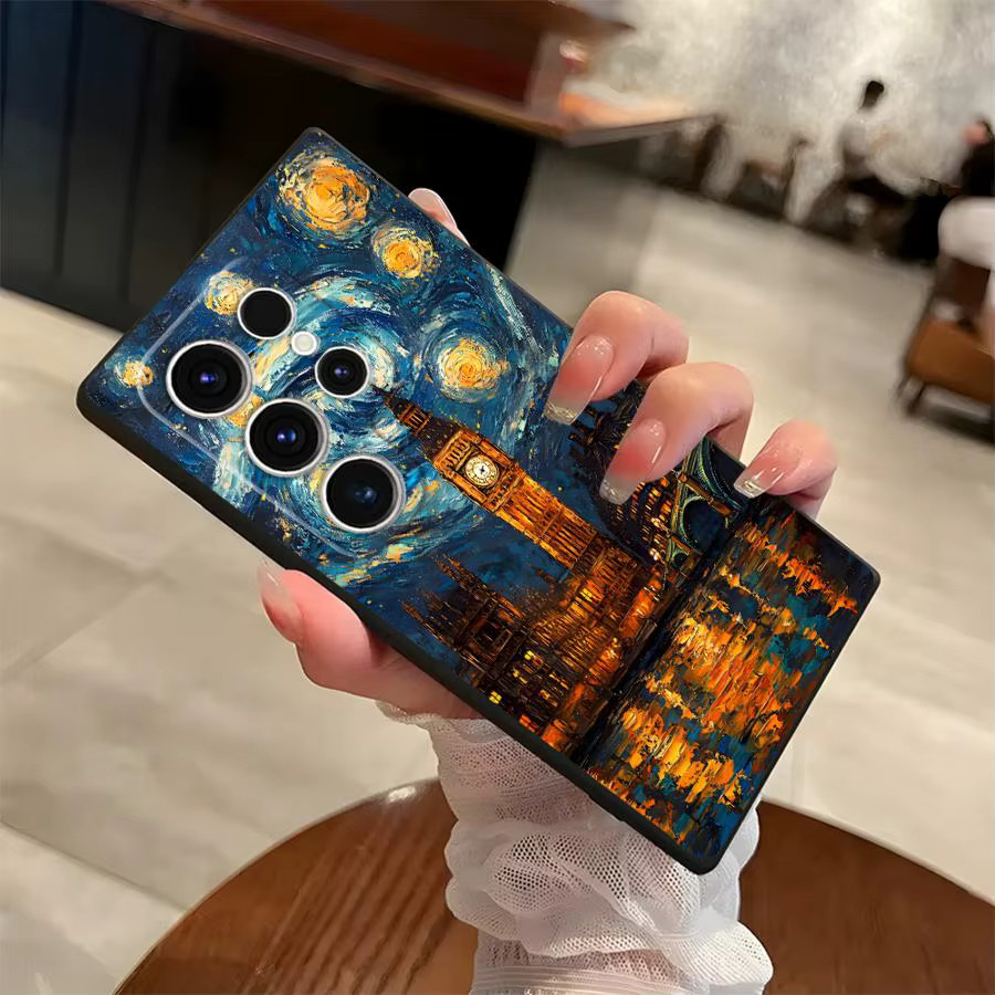 Van-Gogh Handyhülle für Samsung Galaxy S23 Ultra S24 S25 S26 S21 FE S20 Plus und weitere Modelle, Multicolor, Soft Phone Cover - Bild 2