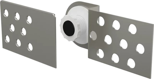 Alcadrain magnetische Badewannentür zum Einbau unter Fliesen, höhenverstellbar, Silber Matt - Bild 1