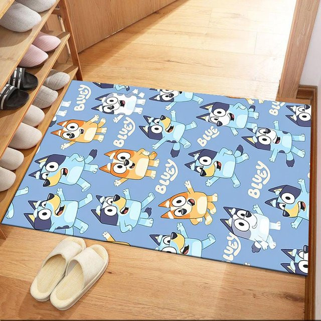 LivSpaceVibe Quadratischer Teppich Blueys spielerische Freunde in Blau, B/H: 60 x 90 cm - Bild 1