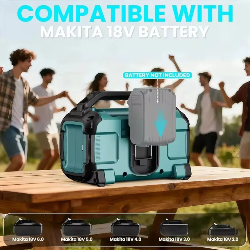 Makita Dual Channel Surround Bluetooth Lautsprecher Tragbarer Drahtloser Subwoofer für 18V Akku - Bild 3