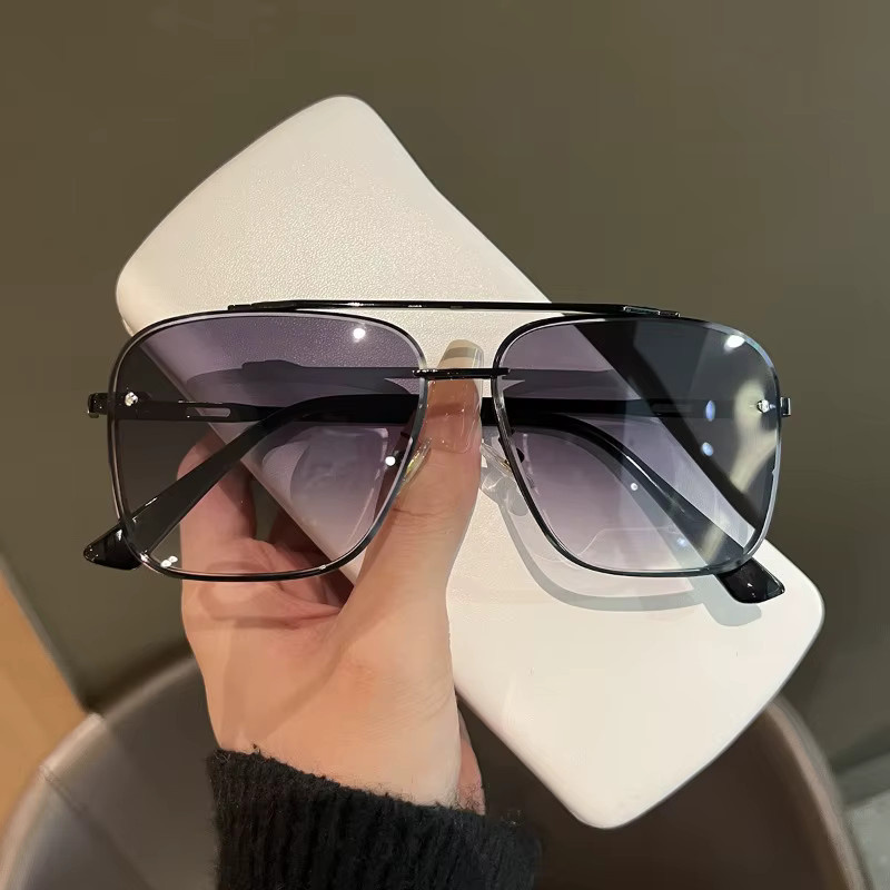 Ettatend Sonnenbrille Square, Metall, Vollrand, Unisex, Schwarz - Bild 1