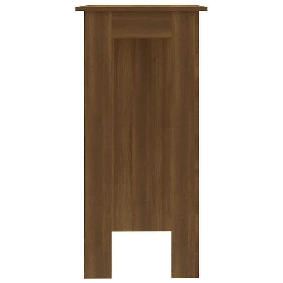 vidaXL Bartisch mit Regal in Braun Eiche, B/T/H: 102 x 50 x 103,5 cm - Bild 5