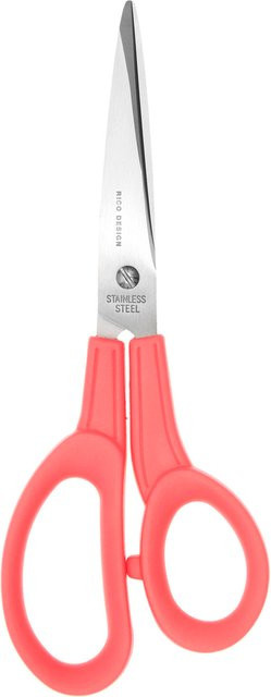 Rico Design Universalschere aus Edelstahl in Neon Pink, Länge: 20,3 cm - Bild 1
