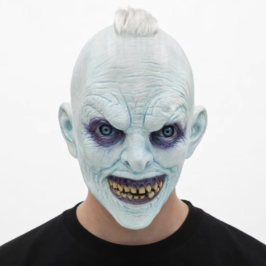 patygr Blaue Dämonen-Gesichtsmaske, Horror, Fantasy, Blau - Bild 7