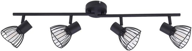 Lindby Deckenlampe Piena Modern Schwarz aus Metall 4-flammig E14 Wohnzimmerleuchte - Bild 1