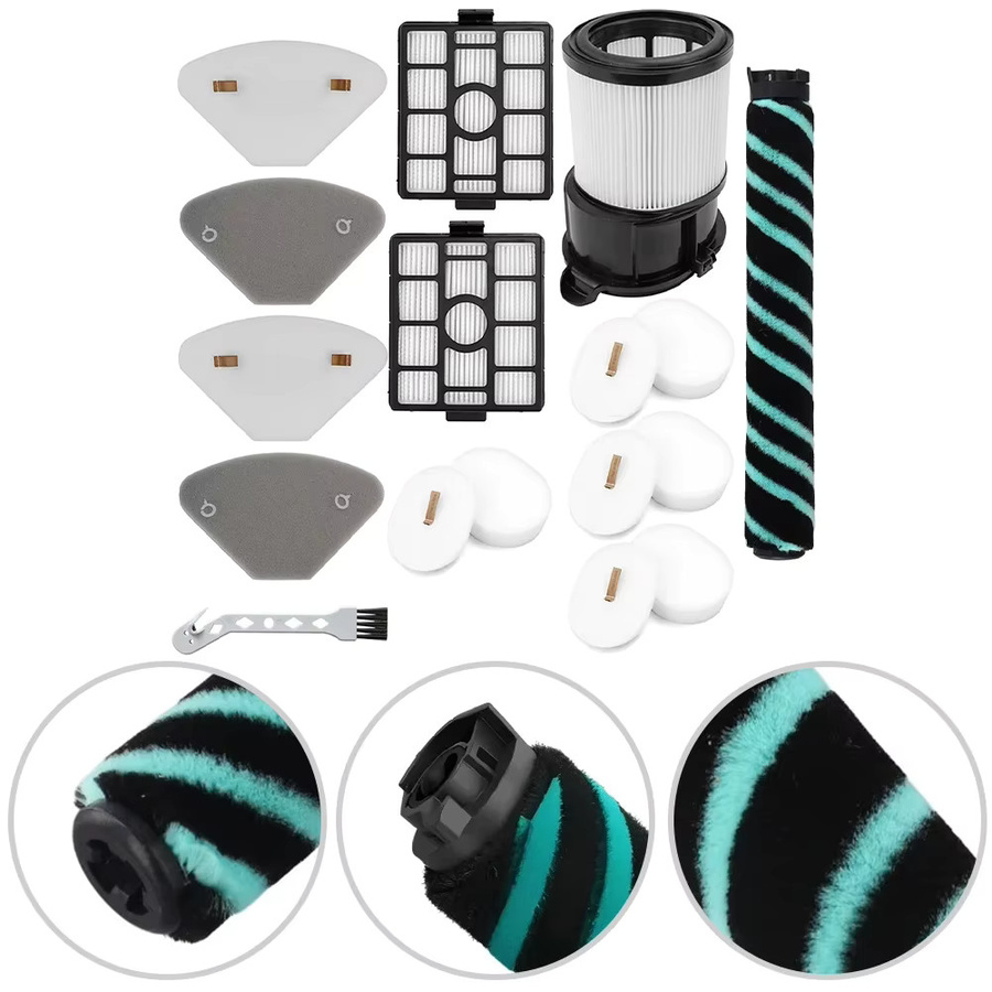 13-teiliges Shark Zubehör-Set mit Bürsten und Filtern in Multicolour für IP3251EUT IP3251C IP3251 IP3252 inklusive Rollbürste, HEPA-Filter und Schaumstofffiltern - Bild 2